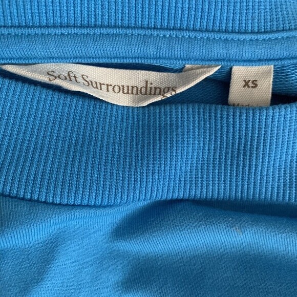 Soft Surrounding Womens Size XS Blue Make It Snappy Pullover Tunic Top - Picture 4 of 6